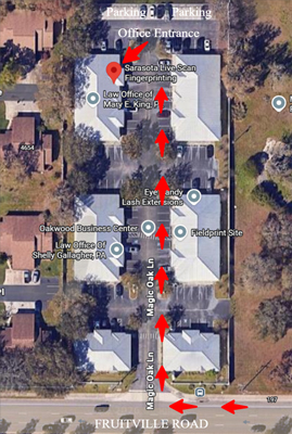 Satellite Photo of Sarasota Live Scan Fingerprinting Location